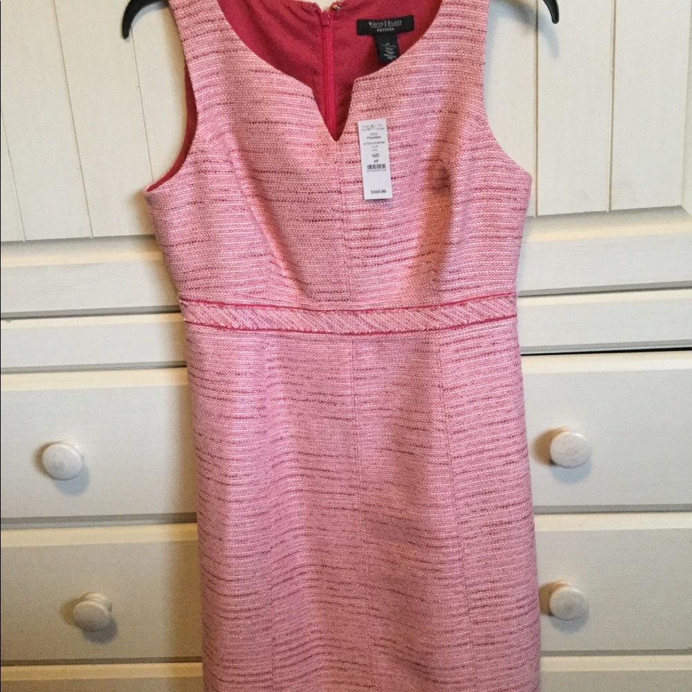 White House Black Market Petite pink sheath NWT